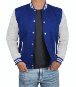 Blue Varsity Jacket Mens