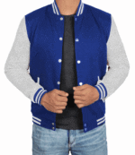 Blue Varsity Jacket Mens