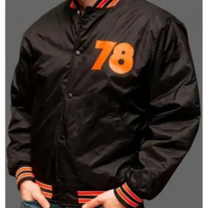 Bomber Halloween 78 Black Satin Jacket