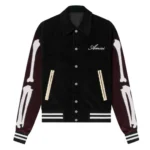 Bones Amiri Corduroy Black Varsity Jacket