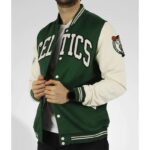 Boston Celtics Varsity Green And Off White Jacket