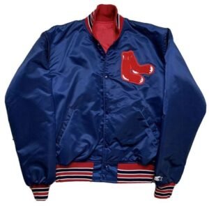 Boston Red Sox Vintage 80s Blue Satin Jacket