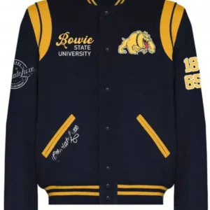 Bowie St Black Varsity Jacket
