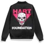 Bret Hart The Hart Foundation Black Bomber Jacket