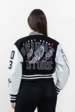 Bright Cropped Varsity Jacket