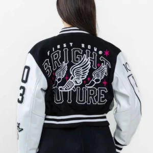 Bright Cropped Varsity Jacket