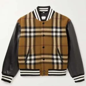 Burberry Bomber Letterman Varsity Jacket