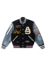 Burlingon Black And Blue Letterman Jacket