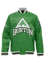Burton X Snowboard Green Varsity Jacket