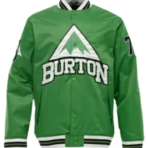 Burton X Snowboard Green Varsity Jacket