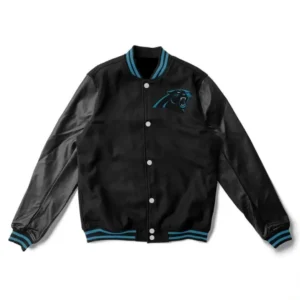 Carolina Panthers Black Letterman Jacket