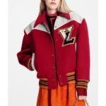 Cashgora-Lv-Red-Wool-Varsity-Jacket.jpg Cashgora Lv Red Wool Varsity Jacket