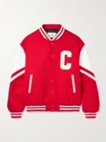 Celine Homme Red Wool-blend Varsity Jacket