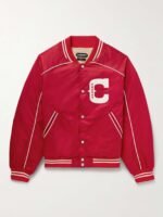 Cherry Los Angeles Red Cotton Varsity Jacket