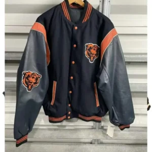 Chicago Bears EST NFL Black Varsity Jacket