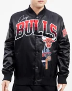 Chicago Bulls Home Town Satin Black Jacket Chicago Bulls Home Town Satin Black Jacket