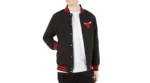 Chicago Bulls Nba Wordmark Black Varsity Jacket