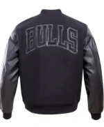 Chicago Bulls Black Varsity Jacket