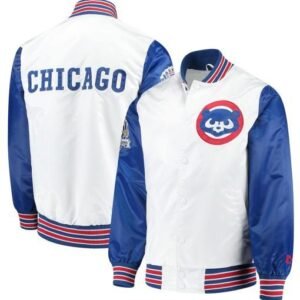 Chicago Cubs Royal Blue and White Varsity Jacket