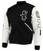 Chicago White Sox Letterman White And Black Jacket