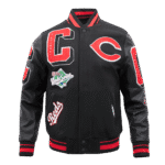 Cincinnati Reds Mashup Mens Rib Wool Varsity Jacket