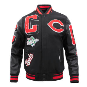Cincinnati Reds Mashup Mens Rib Wool Varsity Jacket