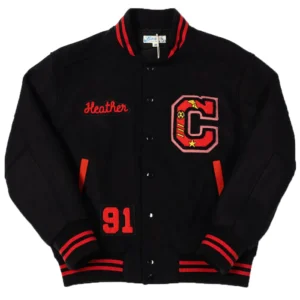 Clackamas Heather Black Letterman Jacket