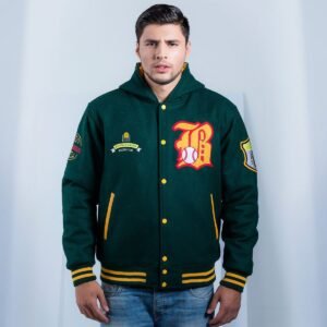 Class Of 17 Novojackets Green Wool Varsity Jacket