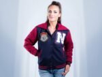 Class Of 17 Novojackets Navy Blue And Red Letterman Jacket