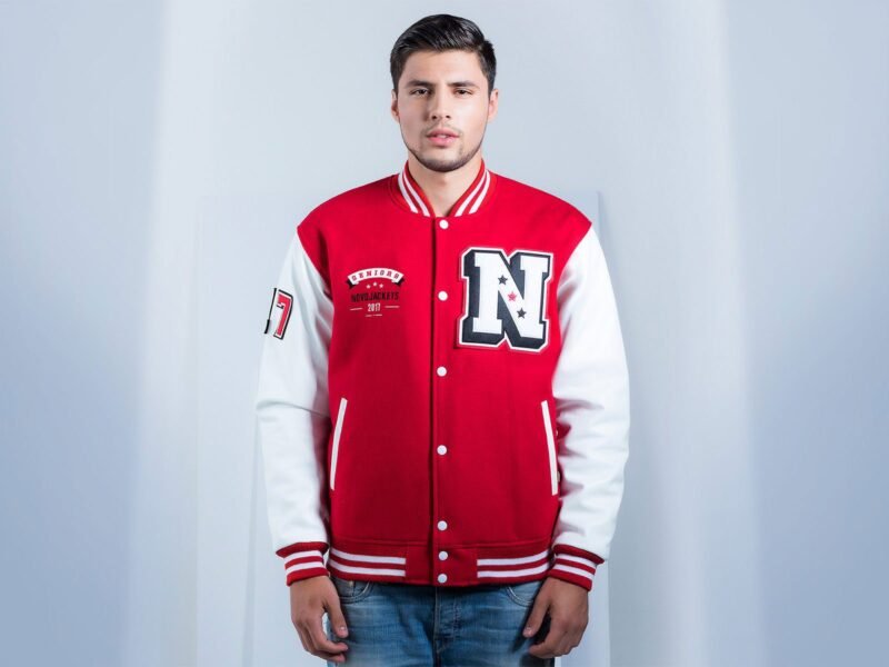 Class Of 17 Novojackets Red And White Wool Letterman Jacket
