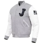 Classic Jackson State Tigers Gray And White Varsity Jacket Classic Jackson State Tigers Gray And White Varsity Jacket