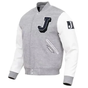Classic Jackson State Tigers Gray And White Varsity Jacket