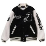 Coca Cola Black And White Wool Varsity Jacket