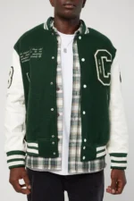 Common Need Leisure Club Green Varsity Jacket