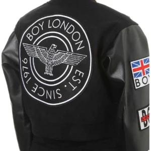 Crop Black Varsity Jacket