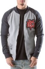 Crossing Lines Jersey Bomber Jacket