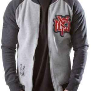 Crossing Lines Jersey Bomber Jacket