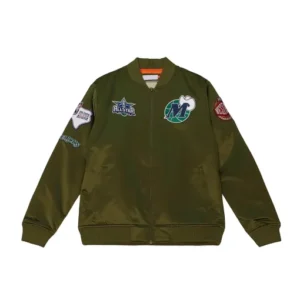 Dallas Mavericks Flight Green Jacket