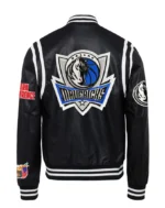 Dallas Mavericks Vegan Black Leather Jacket