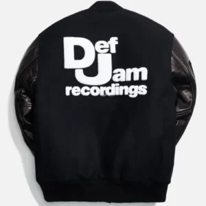 Def Jam Black Varsity Bomber Jacket