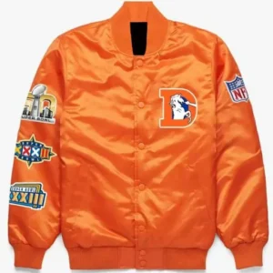 Denver Broncos Super Bowl Satin Orange Jacket
