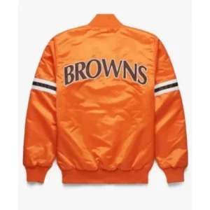 Deshaun Watson Cleveland Browns Nfl Orange Varsity Jacket