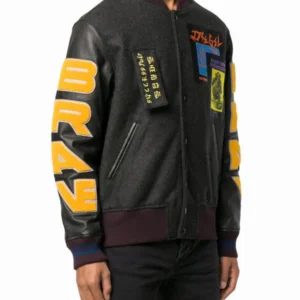 Diesel Grey Varsity Bomber Jacket