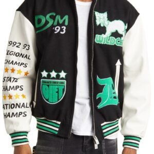 Diet Starts Monday Wildcat Wool Blend Varsity Jacket