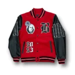 Distrekt Blessed Money Black And Red Varsity Jacket