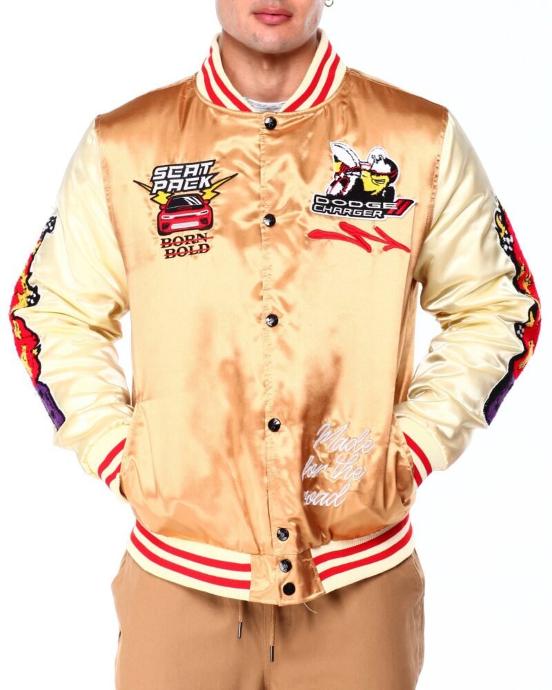 Dodge Charger Satin Varsity Jacket