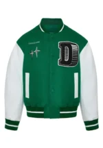 Doncare The Gambler Green And White Varsity Jacket