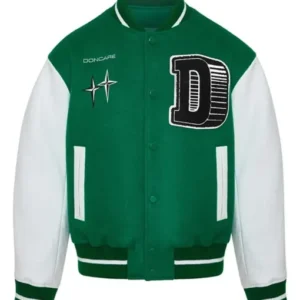Doncare The Gambler Green And White Varsity Jacket