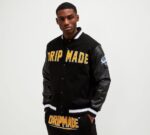 Dripmade Ranger Black Varsity Jacket