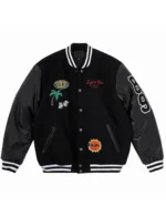 Eight & Nine No Worries Black Letterman Jacket